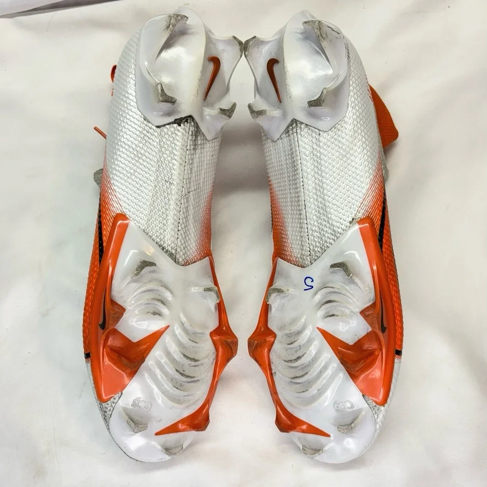 Nike Vapor Edge Pro 360 Football Cleats Mens US 13 White Orange CV6345-100